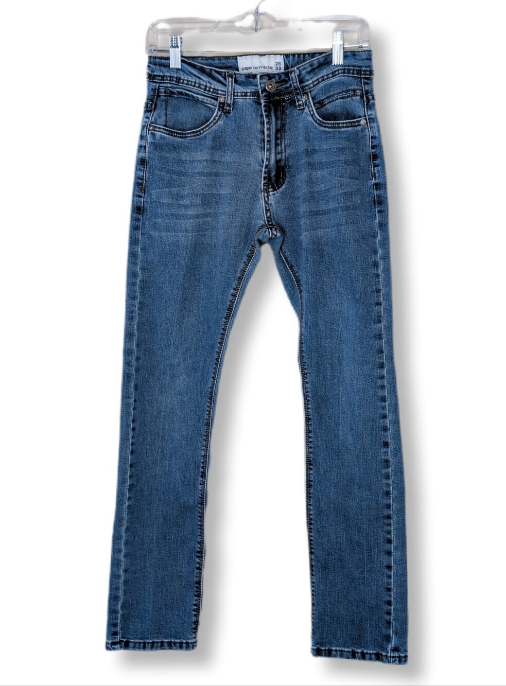 Paper Denim & Cloth Women's Jeans Size 28 Medium Blue Wash Mid Rise Straight